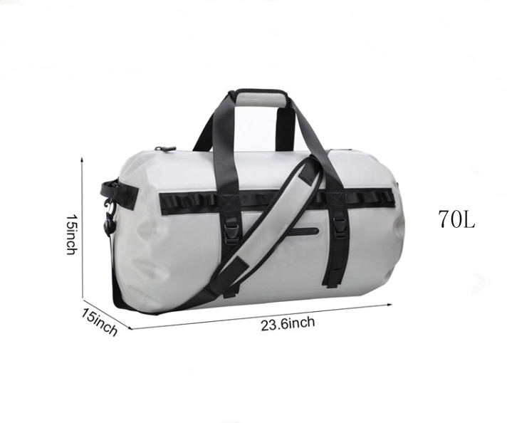 Prosperity dry pack bag with adjustable shoulder strap open water swim buoy flotation device