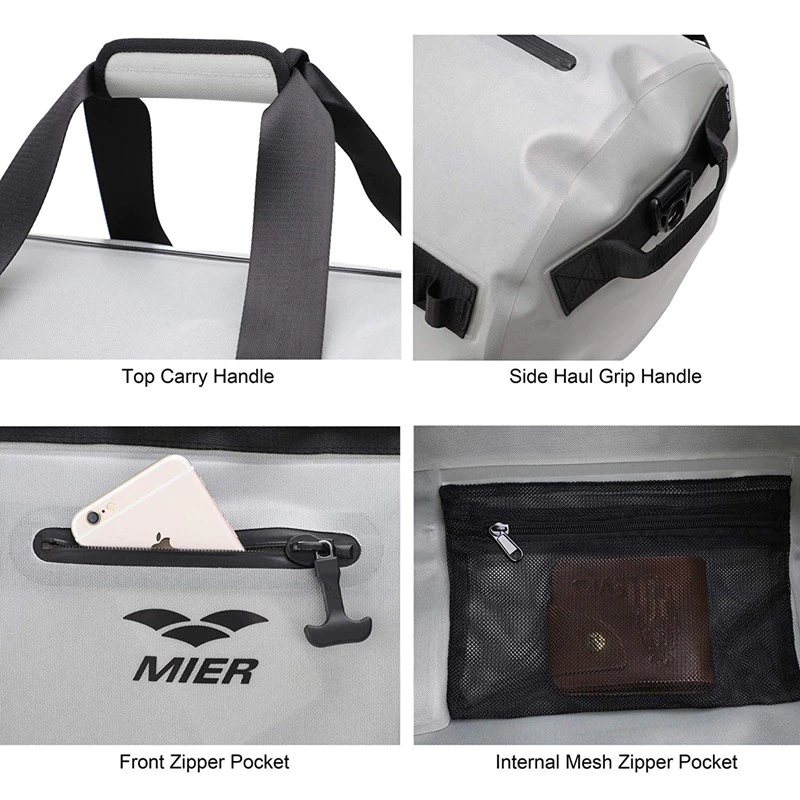 Waterproof Dry Duffel Bag Airtight TPU Dry Bag for Motorcycle, Kayaking, Rafting, Skiing, Travel, Hiking, Camping
