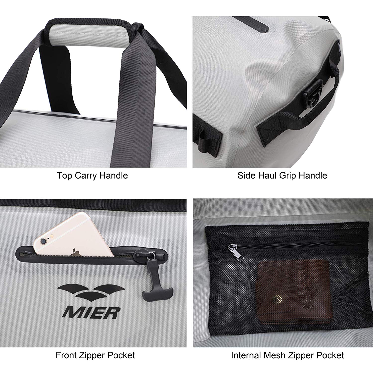 Waterproof Dry Duffel Bag Airtight TPU Dry Bag for Motorcycle, Kayaking, Rafting, Skiing, Travel, Hiking, Camping-8