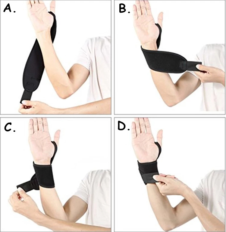 Adjustable Elastic Self-Heating Pressure  Neoprene Support Relief Pain from Tenosynovitis,  Carpal Tunnel, for Right and Left Hands-5