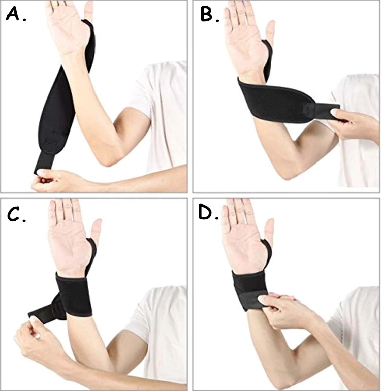 Adjustable Elastic Self-Heating Pressure  Neoprene Support Relief Pain from Tenosynovitis,  Carpal Tunnel, for Right and Left Hands