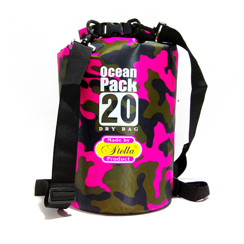 Lightweight Camouflage PVC Waterproof Dry Bag with Strap for Outdoor