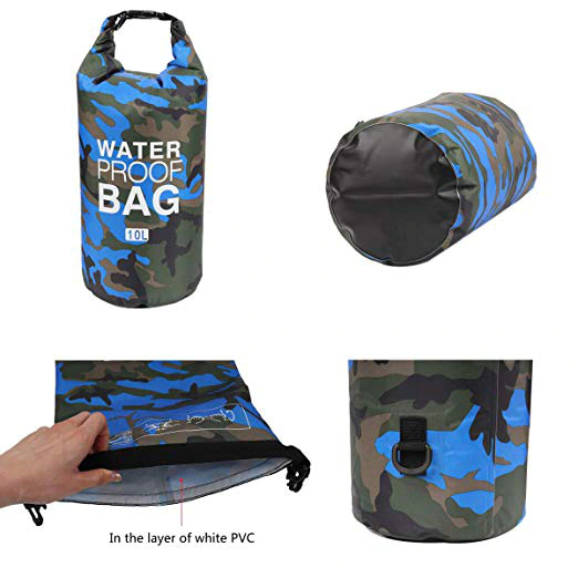 Prosperity polyester drybag with innovative transparent window design open water swim buoy flotation device