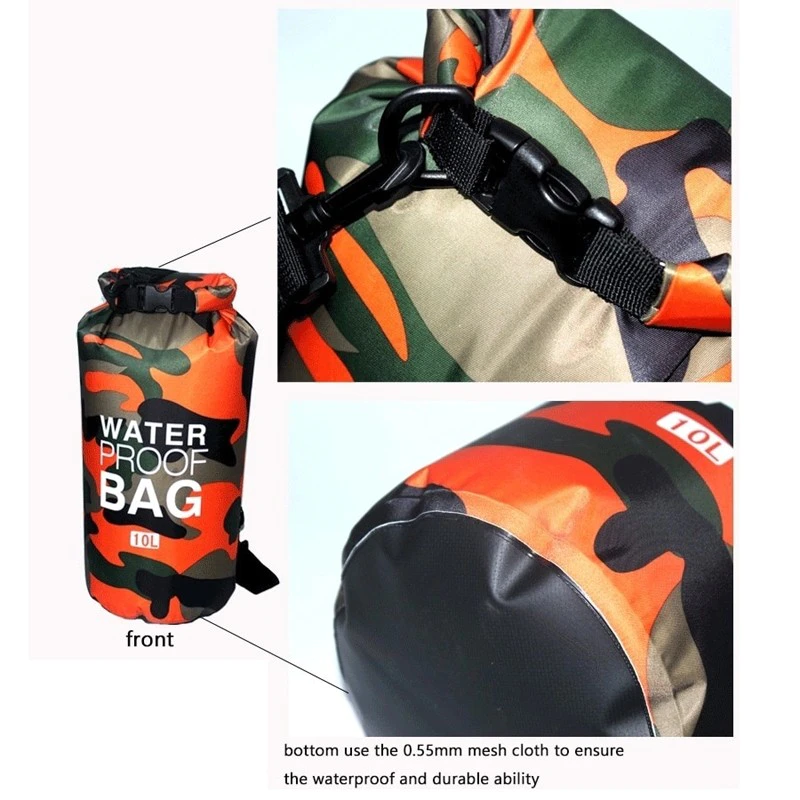 sport drybag with adjustable shoulder strap for fishing