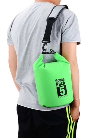 Prosperity outdoor dry bag with adjustable shoulder strap for kayaking