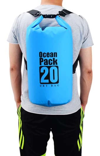 Prosperity dry pack bag with innovative transparent window design for rafting