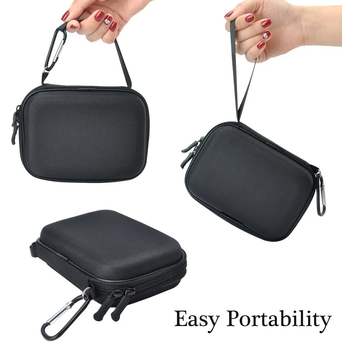 Portable eva hard shockproof disk  carrying case  with strap