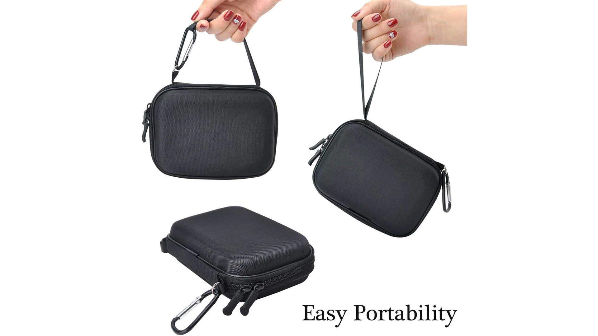 Portable eva hard shockproof disk  carrying case  with strap