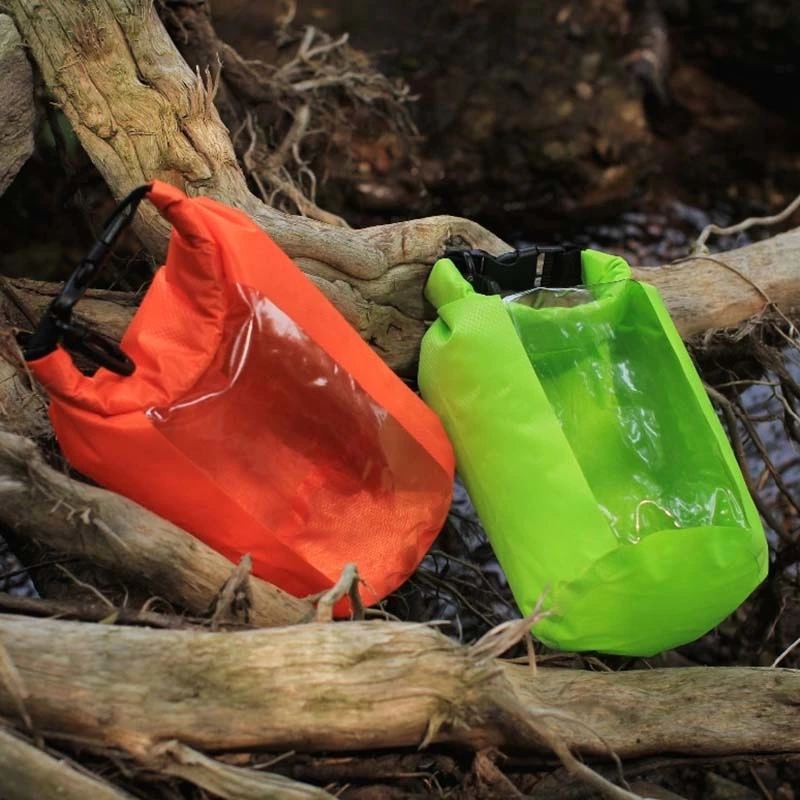 Prosperity dry bag with strap with innovative transparent window design for rafting