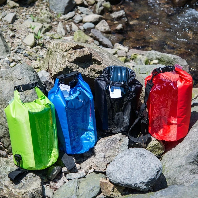 Prosperity dry bag with strap with innovative transparent window design for rafting