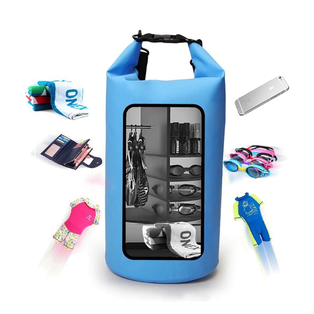 Prosperity dry bag with strap with adjustable shoulder strap open water swim buoy flotation device