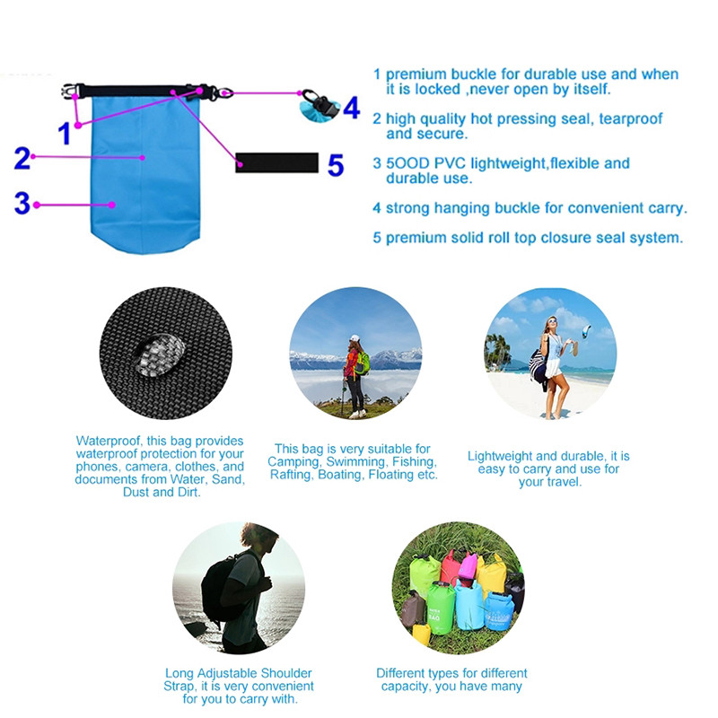 Prosperity outdoor waterproof backpack for kayaking for sale open water swim buoy flotation device-11