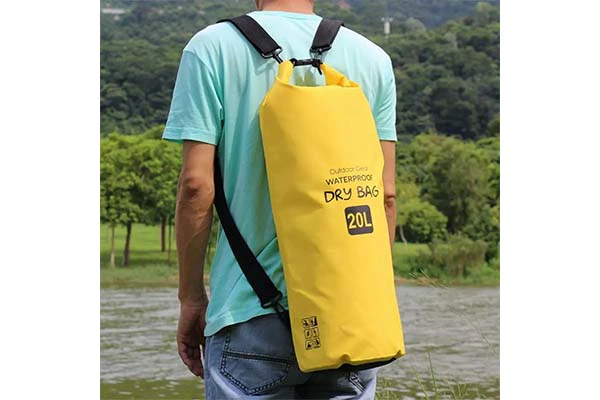 sport dry pack bag with innovative transparent window design for fishing