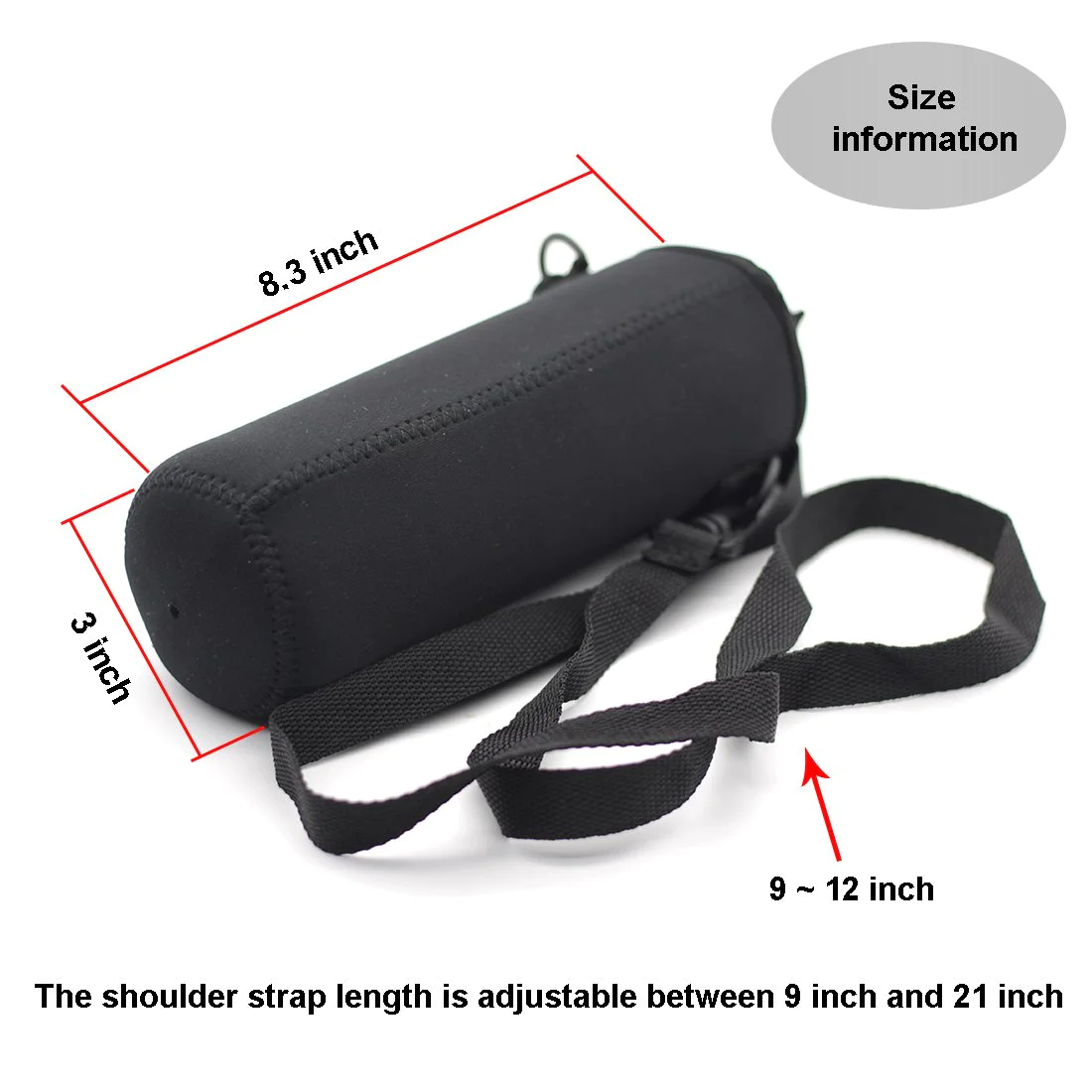 protected Neoprene bag with accessories pocket for travel