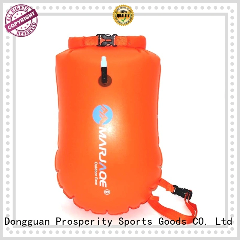 Open water swim buoy flotation device with dry bag  for swimmers