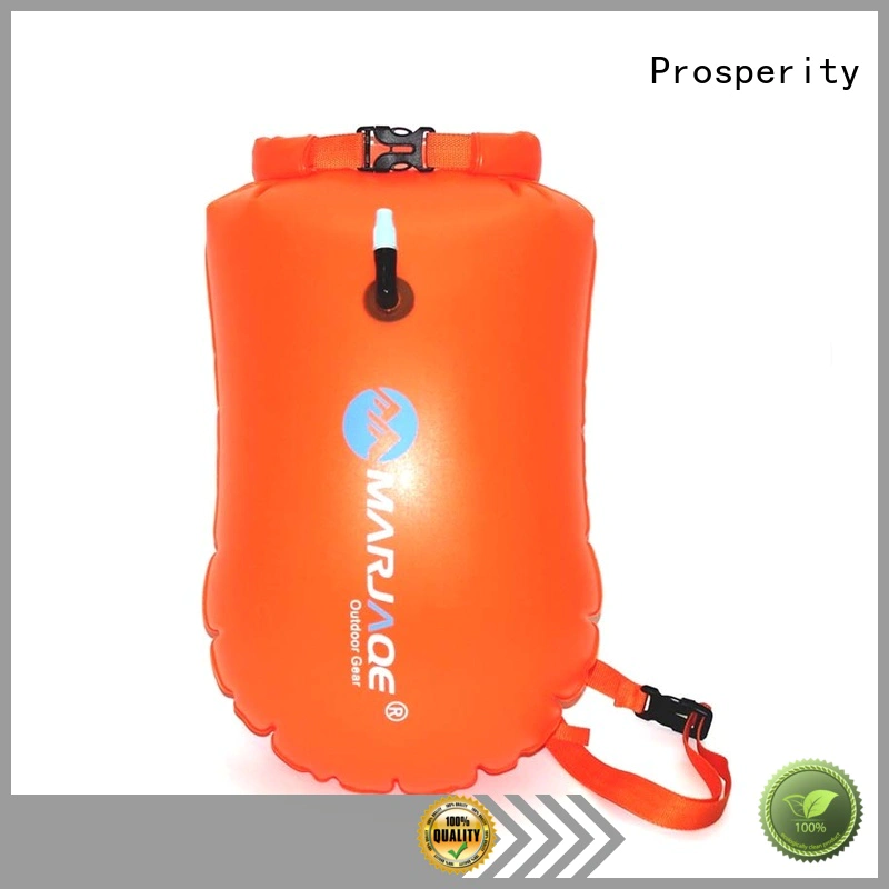 floating dry pack with adjustable shoulder strap open water swim buoy flotation device