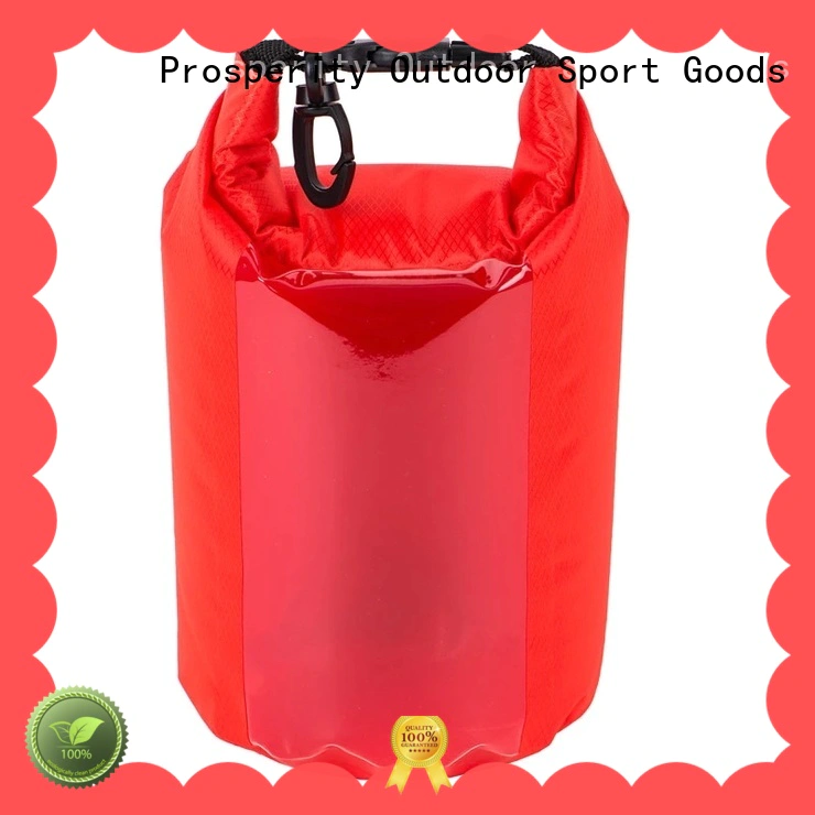 Prosperity dry bag with strap with innovative transparent window design for boating