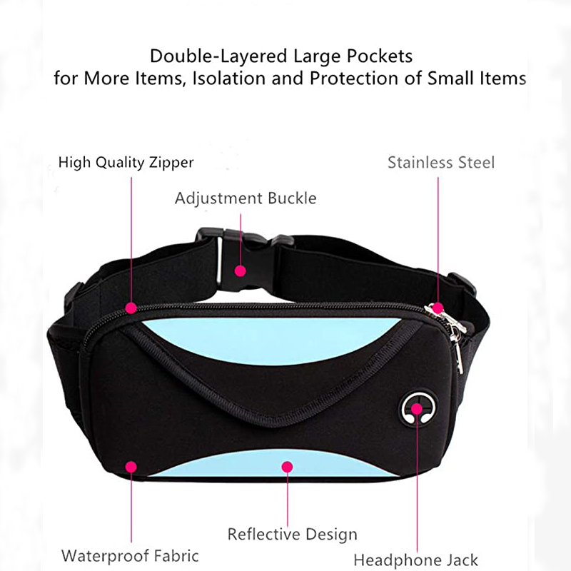 can shape custom neoprene bags with accessories pocket for travel-6