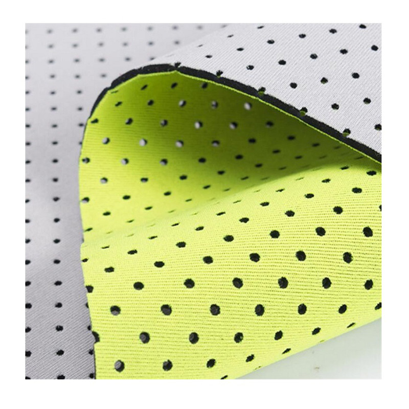 Elastic  Lycra fabric laminated on punch neoprene for lumbar support